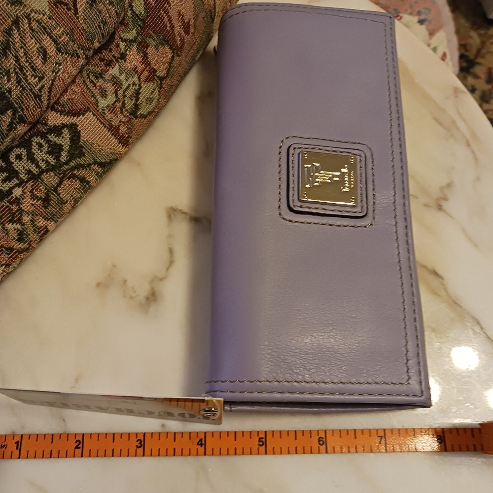 NWT Tignanello Long Wallet, Purple Leather Touchables Bag - Picture 9 of 9